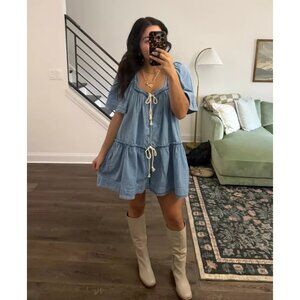 Free People County Line Denim Romper